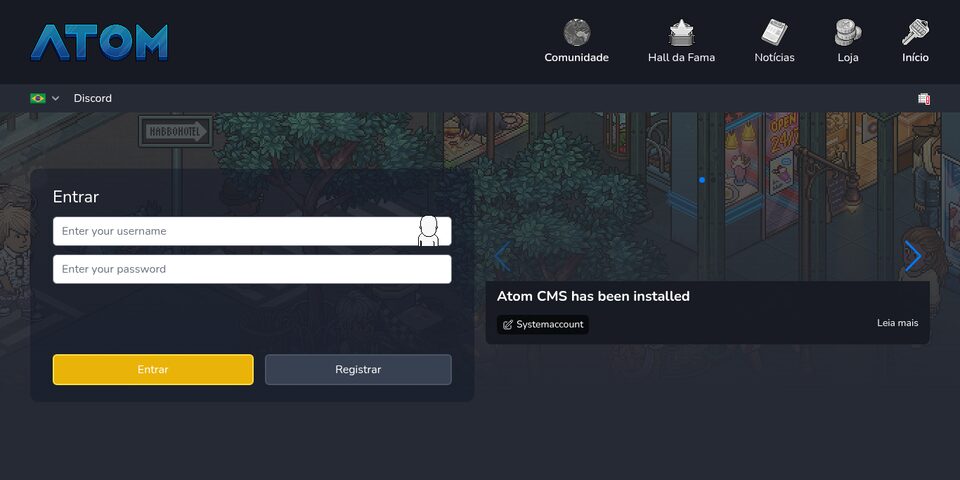 Atom CMS preview