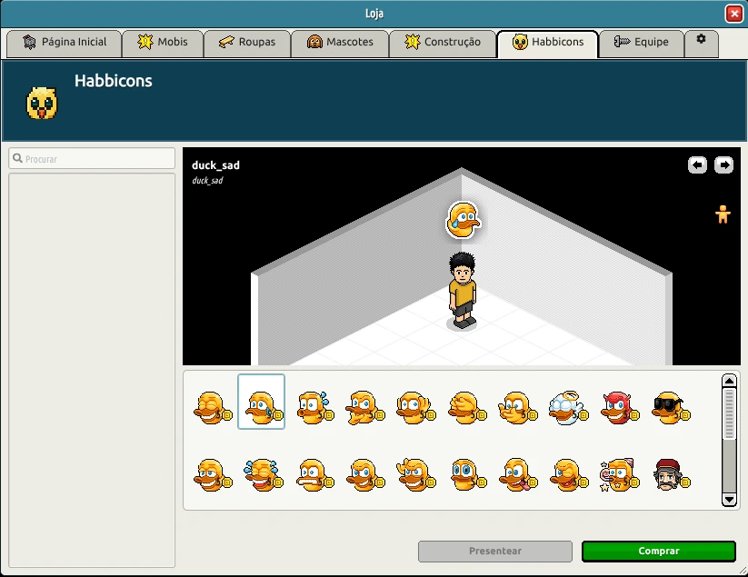 Plugin Habbicons con emojis flotantes sobre el avatar