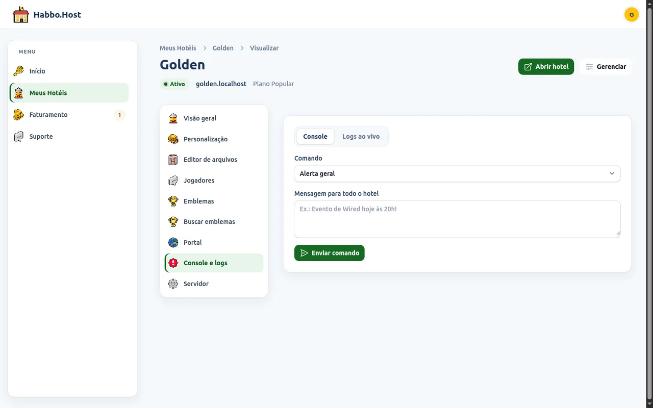 Panel screenshot: Console and logs